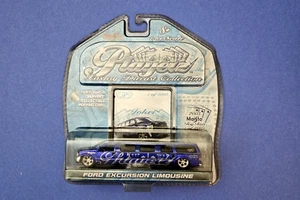 Rare MAISTO Playerz 2005 Ford Excursion Limos 1:64 Scale Metallic Blue Joker New - Picture 1 of 2