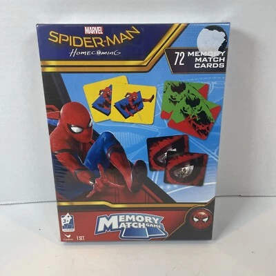 Marvel Spider Man Homecoming Memory Match Game Cardinal Matching Game Brand New - Image 1 of 2