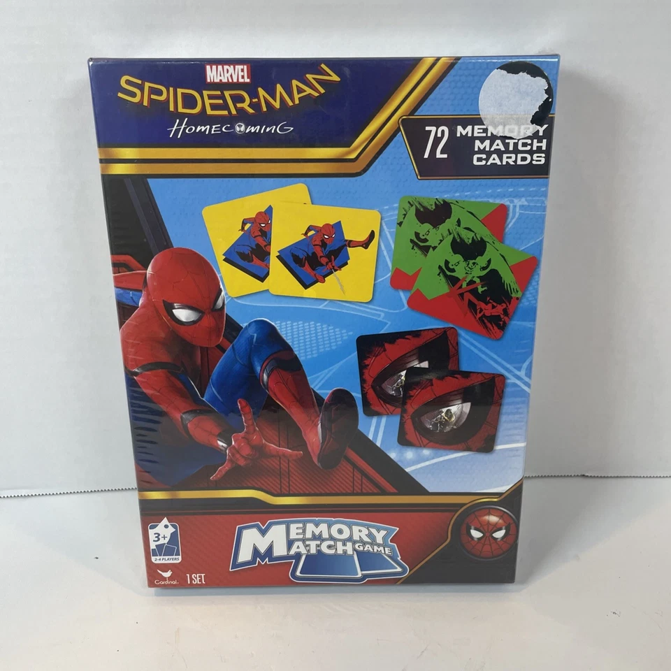 Marvel Spider Man Homecoming Memory Match Game Cardinal Matching Game Brand New - Image 1 of 2