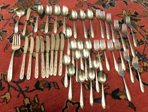 Vtg ACSONS Atomic Star Burst LOT Ladle Spoons Knives Forks Silverware set 43pc - Picture 1 of 10