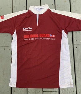 Camisa Oficial Rugby KooGa Malla Guardia Nacional Bandera de Estados Unidos Para Hombres M Borgoña - Imagen 1 de 6