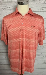 Camisa Polo Greg Norman Para Hombre Play Dry Manga Corta Golf Rayas Talla L - Imagen 1 de 5
