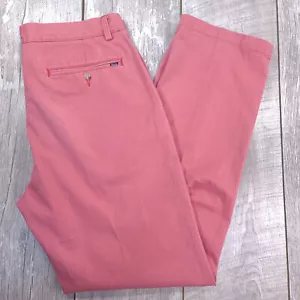 Polo Ralph Lauren Mens Classic Fit Pants Size 34x32 Pink Chino Straight Stretch - Picture 1 of 9