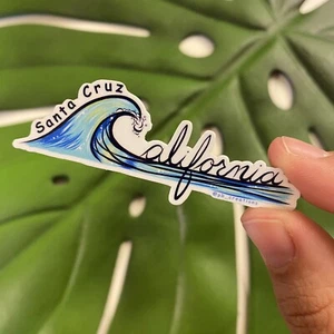 Santa Cruz California Wave Surf Ocean Vinyl Sticker - Picture 1 of 1