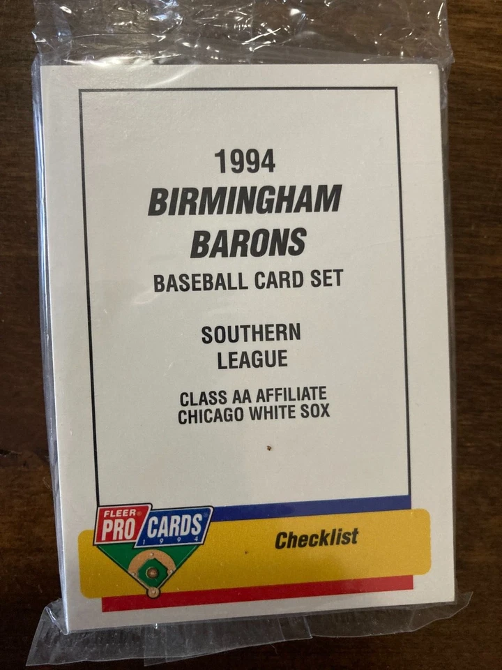 1994 Fleer Pro Cards Birmingham Barons Minor League Sealed Team Set - Jordan - Image 1 of 2