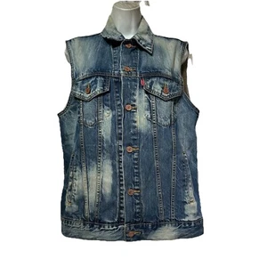 Levis’s denim Trucker jean vest Light Washed Blue Women’s Size M - Picture 1 of 10