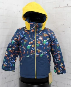 Quiksilver Little Mission Kids Snow Jacket, Boys 4/5, Insignia Blue Snow Aloha - Picture 1 of 5