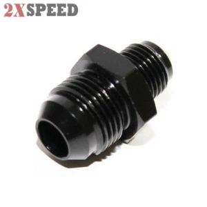 -6AN Male to -8AN Male Flare Hose End Fitting Adapter 0 Degree Black New Brand - Picture 1 of 3