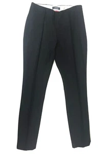 Lands End 2 Petite Mid Rise Slim Leg Black Stretch Skinny Pants Front Seams Nice - Picture 1 of 8