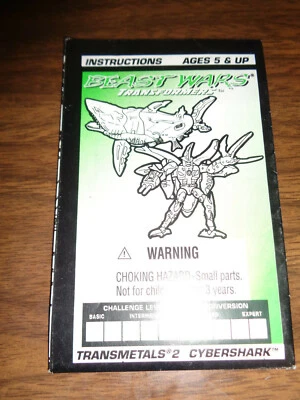 Transformers Beast Wars Transmetals 2 CYBERSHARK Instructions ONLY - Image 1 of 4