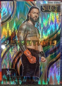 2023 Panini Select WWE Roman Reigns Sensations Silver Flash Prizm Tribal Chief - Picture 1 of 2