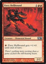 1x Fiery Hellhound  M12 Magic 2012 | MTG Magic Cards