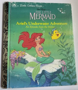The Little Mermaid Little Golden Book Ariel's Underwater Adventure 1989 Disney - Picture 1 of 5