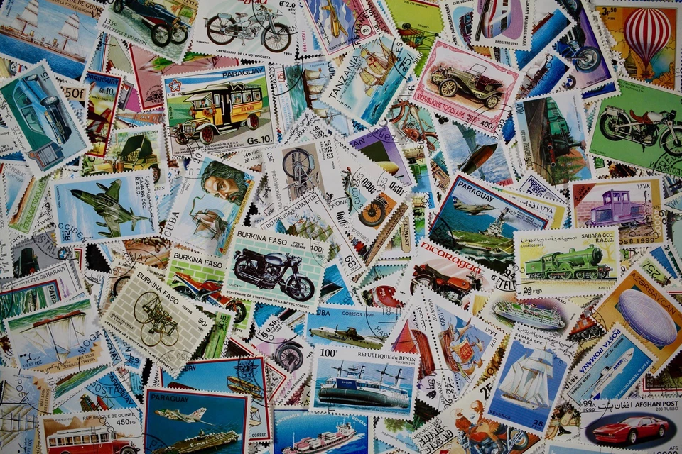 TRANSPORTATION 200 different topical Collection, Cars, Airplanes, Ships, Trains - Image 1 of 1