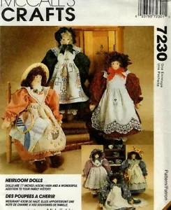 1994 Heirloom 17" bambole Michelle Hains modello da cucire McCall's 7230 fuori produzione - Foto 1 di 2