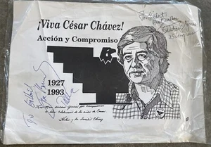 Original Cesar Chavez Celebration Of Life Poster Signed By US Congressman Torres - Picture 1 of 7