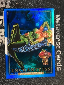 2024 Marvel Masterpieces 92 Platinum Enchantress Precious Metal Gems Blue /50 - Picture 1 of 2