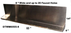 Draft Beer Tower Wall Mt Drip Tray 60" L- S.S.Grill - Drain - # DTWM60SS-8 - Picture 1 of 1