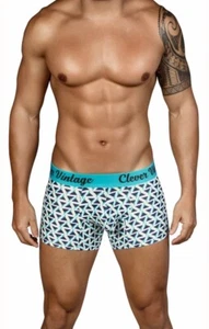 Clever Moda 2311 Dark Blue Triangle Boxer Brief Trunk Small S - Picture 1 of 2