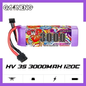 LiHV 3s 11.4V LiPo 3000mAh 120C/240C XT60 GNB RC Car Boat Drone Helicopter 1pc - Picture 1 of 4