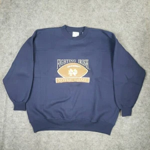 Vintage Notre Dame Sweatshirt Mens XLarge Embroidered Football Crable Sportswear - Picture 1 of 8