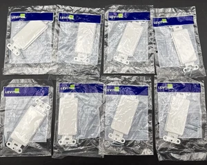 8 NEW Leviton Decora Adapter Plates with Mounting Screws, 80414-W, White - Picture 1 of 5
