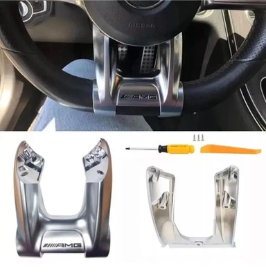 Coprivolante inferiore AMG in ABS inserto AMG per W177 W247 W205 W213 W257 C118 - Immagine 1 di 4