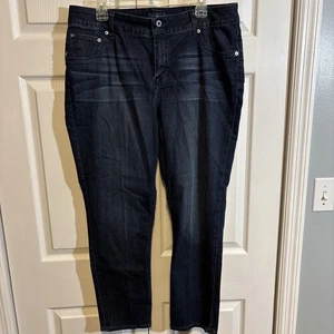 Lucky Brand Jeans Damen 16W Plus Blau Emma Straight Dark Wash Zip Fly Denim - Bild 1 von 10