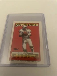 1988 Topps Super Star Sticker Back Cards - Dan Marino - Picture 1 of 6