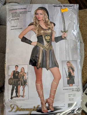 NUEVO Vestido Princesa Guerrero Mortal Disfraz Halloween Pequeño Medieval Dreamgirl Foto 1 de 4