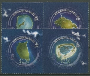 Pitcairn 2008 Satellitenbilder der Pitcairn-Inseln 749/52 postfrisch - Picture 1 of 1