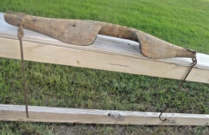 PRIMITIVE MILCHMÄDCHEN HOLZ SCHULTERPASSE MILCHWASSER EIMER TRAGETASCHE HANDGEHAUEN - Bild 1 von 13