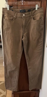 Pantalones de mezclilla chinos informales ajustados elásticos deportivos Lucky Brand para hombre 33x32 marrón 410 Foto 1 de 4