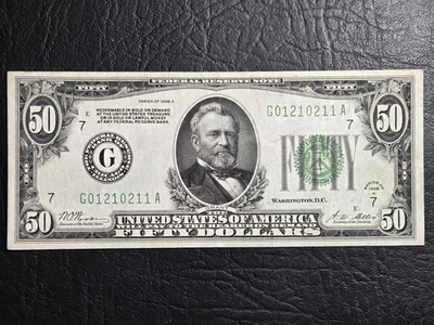 High Grade Series of 1928 A $50 FRN, FRB Chicago, IL - Image 1 of 2