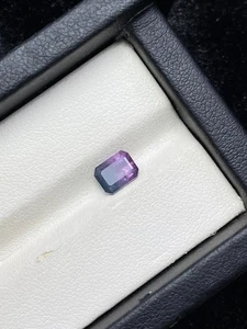 Bi Color Beautiful Natural Tourmaline Cut Loose Gemstone 0.65 Ct Emerald Cut - Picture 1 of 6