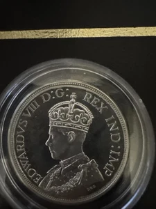 1937 DATIERTES TRIKOT SILBER 4 SCHILLING FC 35E EDWARD VIII DOPPELFLORIN - Bild 1 von 3