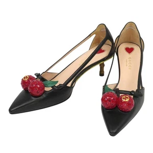 GUCCI Interlocking G Cherry Pumps Women black 【A】 - Picture 1 of 12