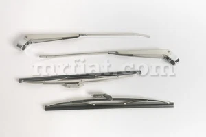 Juego brazo limpiaparabrisas Fiat 124 Spider acero inoxidable nuevo - Imagen 1 de 1