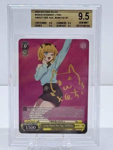 BGS 9.5 Weiss Schwarz Oshi no Ko MEMcho OSK/S107-009SP Signed memcho Beckett - Picture 1 of 2
