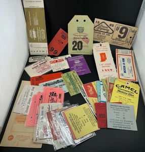 VINTAGE 1960’s 1970’s 1980’s Racing Ticket Stubs Press Pass Misc Bundle Lot - Picture 1 of 4