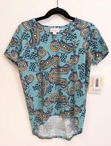 Lularoe Gracie Size 6 Kids Hi-low Shirt Motorcycle NWT - Picture 1 of 3