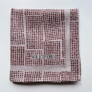 HANDKERCHIEF MEN'S VINTAGE ART POLKA DOT PLAIN POCKET SQUARE COTTON 17" A-0187 - Picture 1 of 3