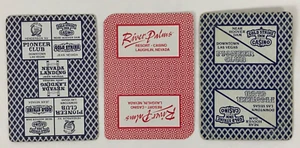 Vintage Las Vegas NV Casino River Plams 3 Single Swap Playing Cards - Picture 1 of 1