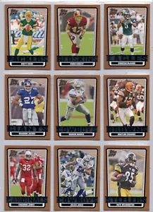 2007 Topps DPP Football, 9 VF-NM cards-Brett Favre,McNabb,Cooley,Jacobs,Barber - Picture 1 of 2