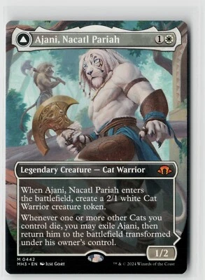 MTG Modern Horizons 3 Ajani, Nacatl Pariah (Borderless) x1 NM Mythic - Image 1 of 2