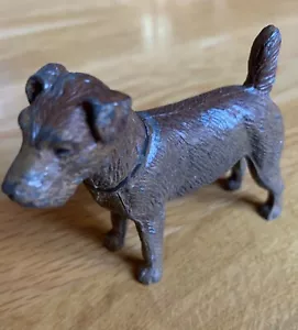 Antike gusseiserne Fuchsterrier braune Hundefigur - Bild 1 von 14
