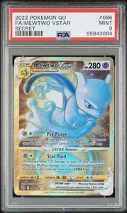 2022 Pokemon Go #086 Full Art Mewtwo VStar Secret PSA 9 - Bild 1 von 2