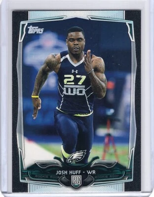 2014 Topps Rookie Black Refractor #407 Josh Huff RC 30/59 - Image 1 of 2