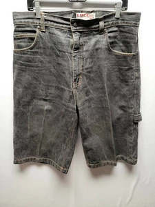 Loco Streetgear Carpenter Shorts Mens Adult Size 36 Black 100% Cotton Casual - Imagen 1 de 6