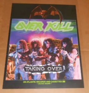 Over kill Taking Over Poster 1989 Original Promo 30x22 - Bild 1 von 2